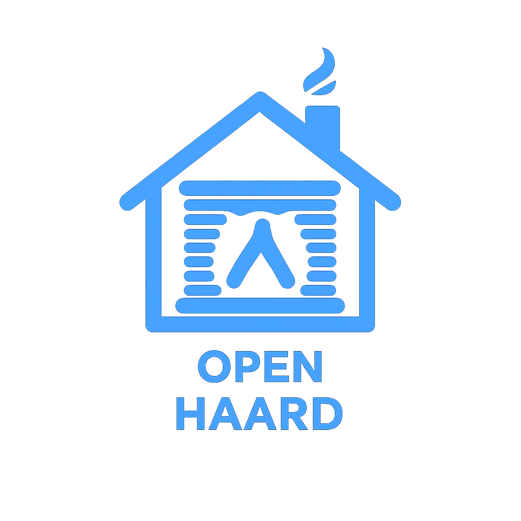 Icoontje open haard en ventilatie