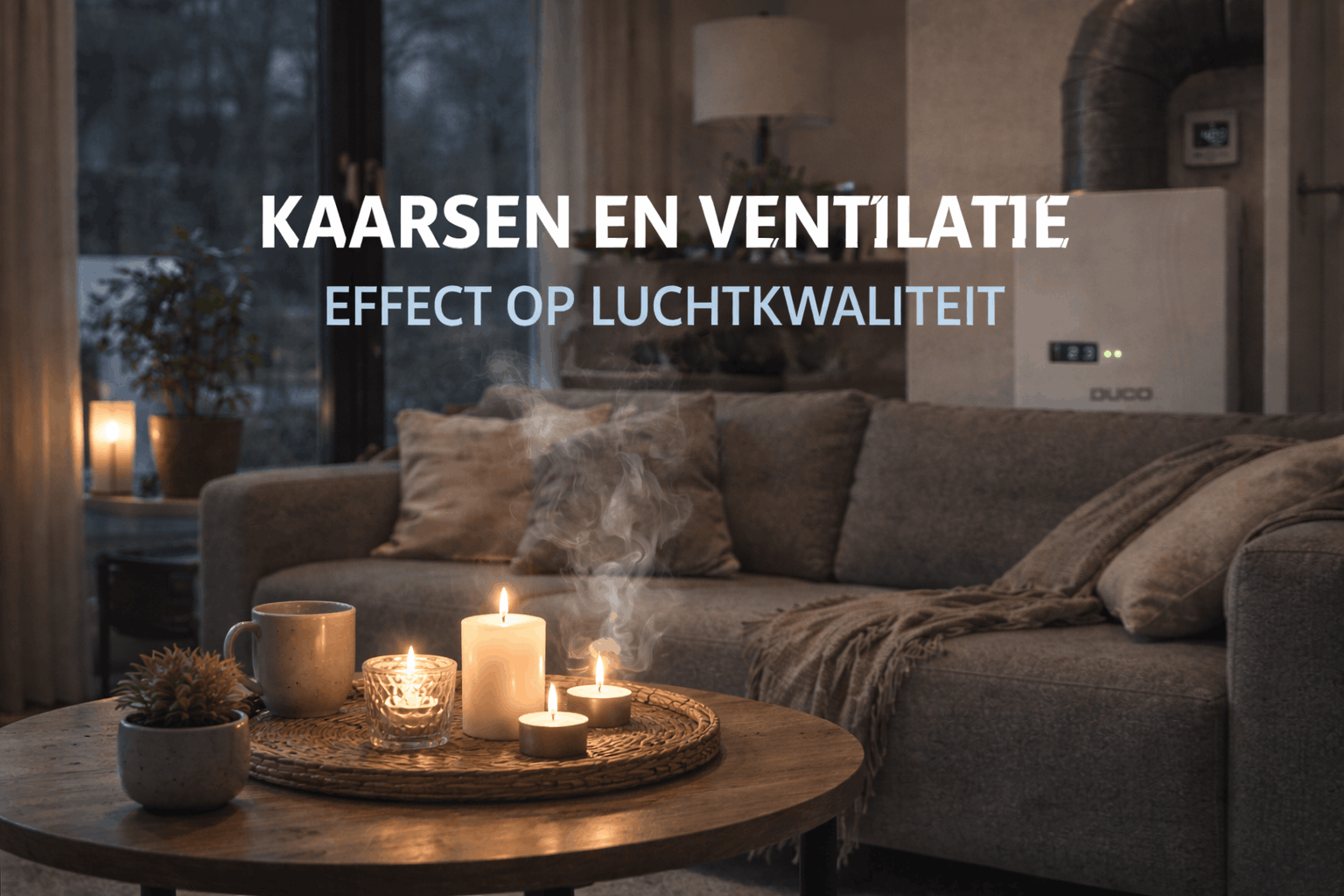 Kaarsen en ventilatie in huis Effect op luchtkwaliteit