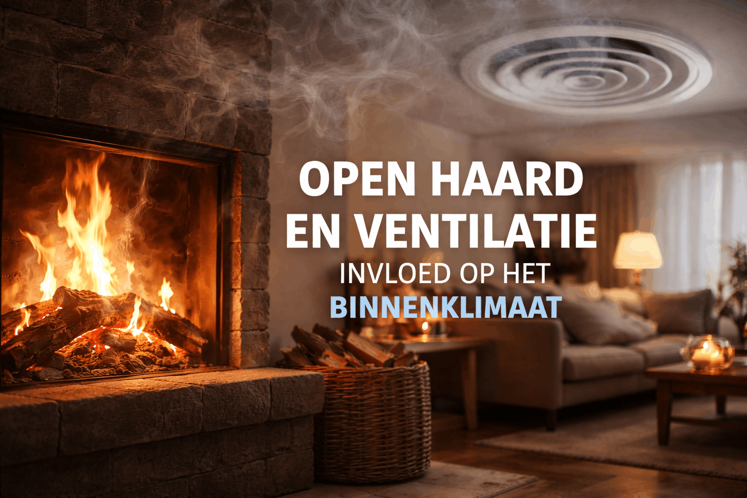 Open haard en ventilatie Invloed op het binnenklimaat