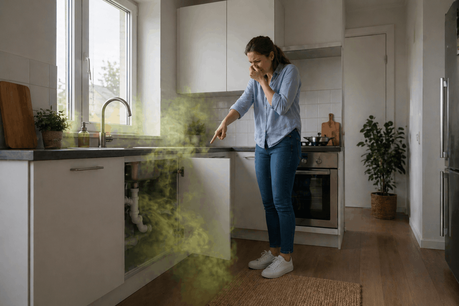 Rioolstank in de woning
Bij maximale ventilatiestand