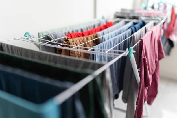 Natte kleding binnen drogen
