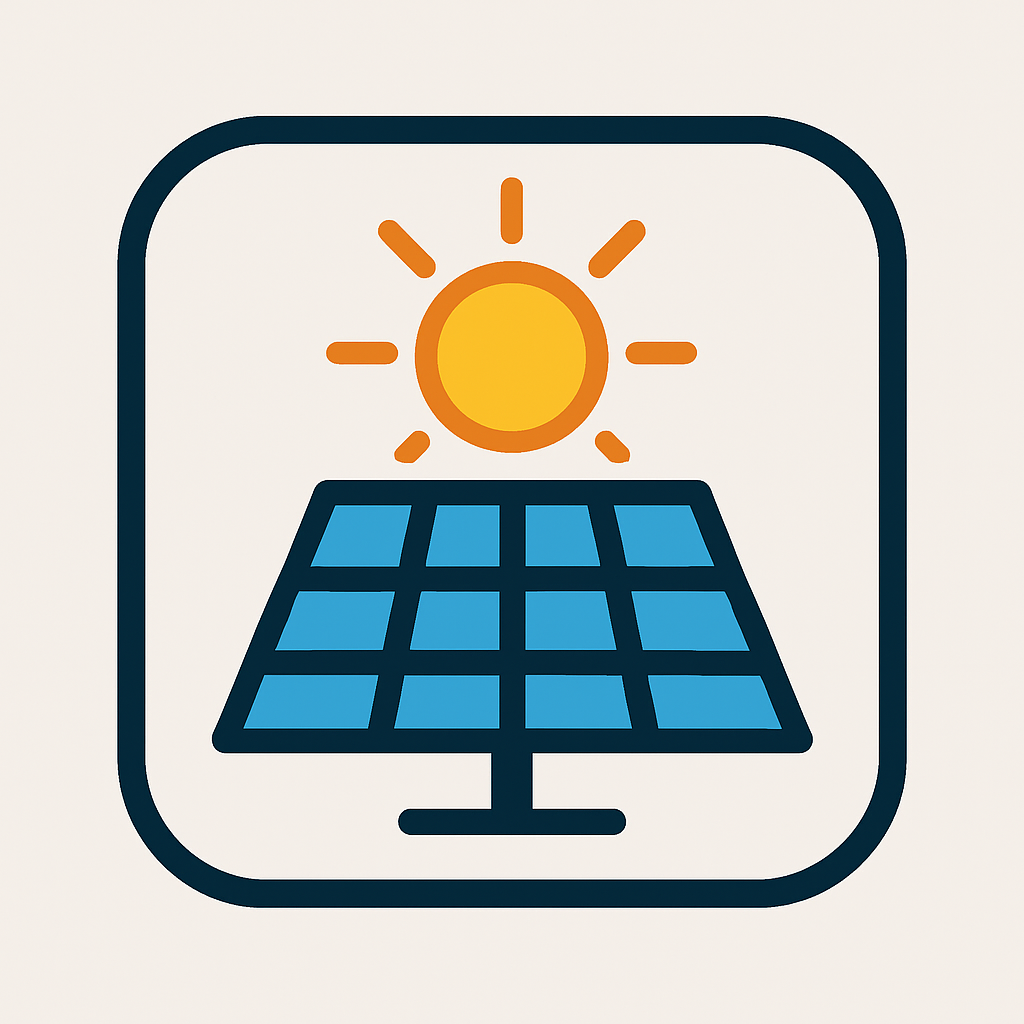 Zonnepanelen icoon